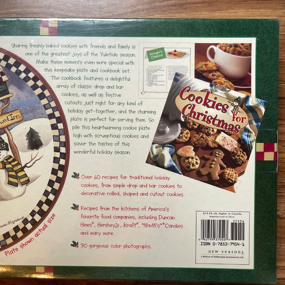 2001  cookies for Christmas recipe book and snowman keepsake plate - Picture 4 of 6